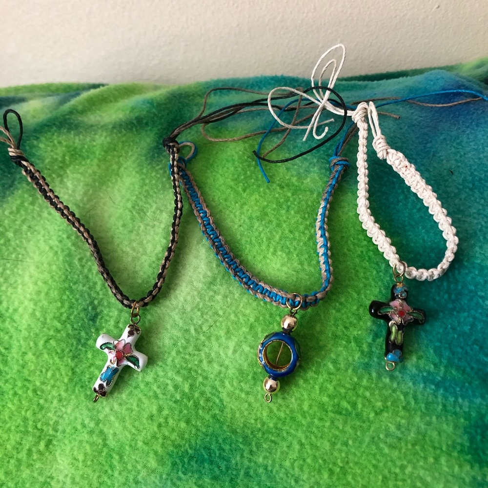 Set of 3 ceramic friendship bracelets.. very cute